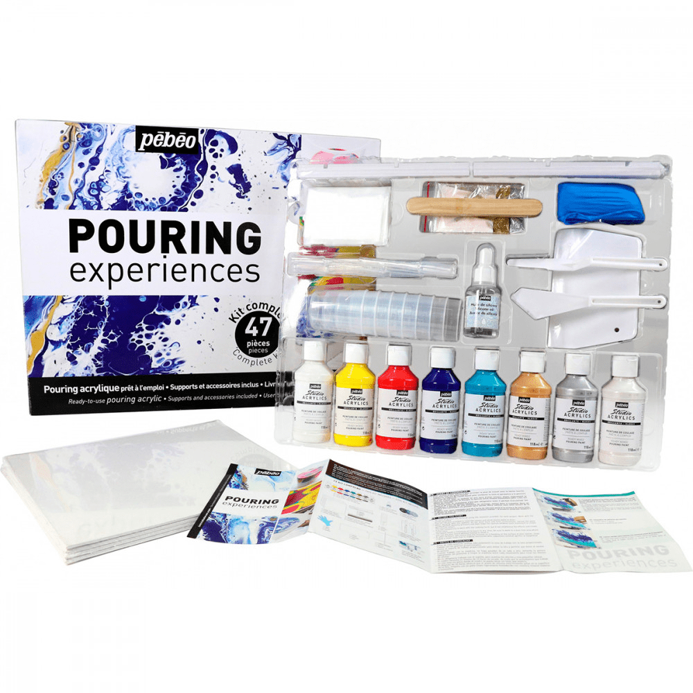 Kit Completo Pouring Experiences Pébéo 47 Peças